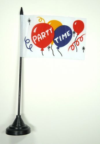 Fahne / Tischflagge Party Time NEU 11 x 16 cm Flaggen