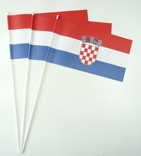 10 Papierfähnchen Kroatien Papierfahnen Fahne Flagge