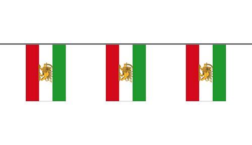 Fahnenkette Iran Royal Löwe 6 m Fahne Flagge Flaggenkette