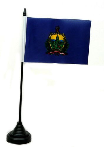 Fahne / Tischflagge USA - Vermont NEU 11 x 16 cm Fahne