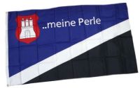 Fahne / Flagge Hamburg Meine Perle 90 x 150 cm Fahne / Flagge Hamburg Meine Perle 90 x 150 cm