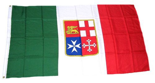Flagge / Fahne Italien Wappen Hissflagge 90 x 150 cm