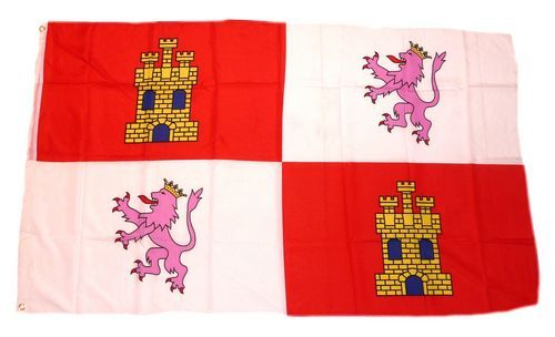 Fahne / Flagge Spanien - Kastilien Leon 90 x 150 cm