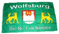 Fahne / Flagge Fußball Wolfsburg 90 x 150 cm Fahne / Flagge Fußball Wolfsburg 90 x 150 cm