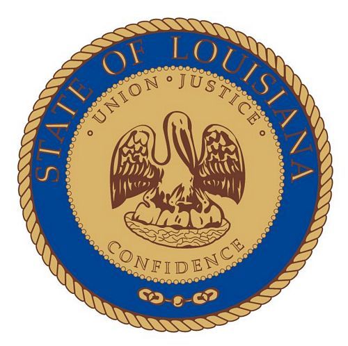 Fahnen Aufkleber Sticker Siegel USA - Louisiana