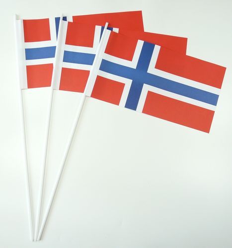 Papierfahnen Papierfähnchen Norwegen Flagge Fahne 
