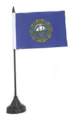 Fahne / Tischflagge USA - New Hampshire NEU 11 x 16 cm Fahne