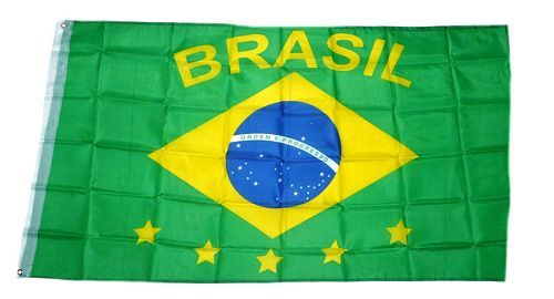 Fahne / Flagge Brasilien Schrift NEU 90 x 150 cm