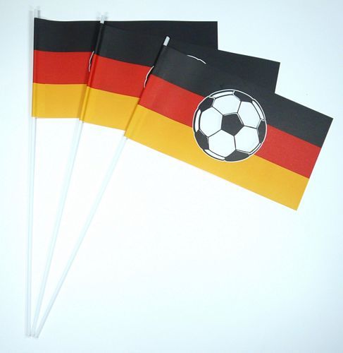 10 Papierfähnchen Deutschland Fußball Papierfahnen NEU