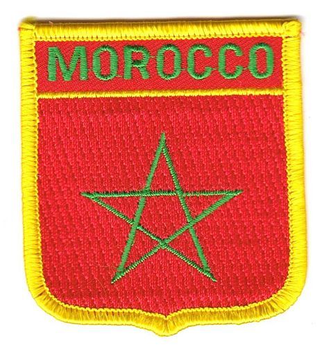 Wappen Aufnäher Fahne Marokko