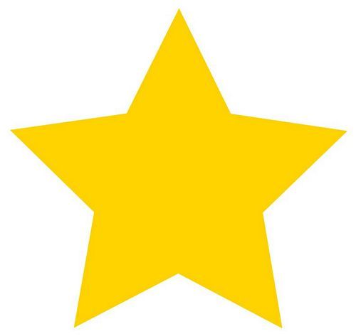 Aufkleber Sticker Stern gelb
