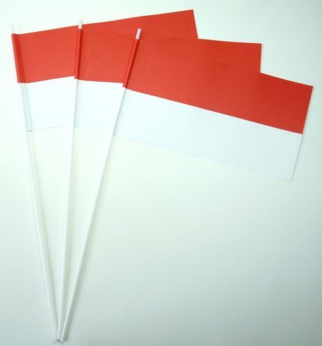 10 Papierfähnchen rot / weiß Papierfahnen Fahne Flagge