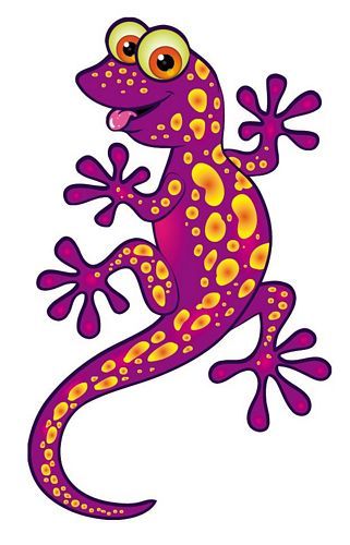 Aufkleber Sticker Lizard Eidechse Gecko lila
