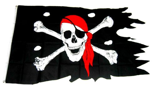 Fahne Flagge Pirat Fluch der Meere Säbel Tuch 90x150 cm Hissfahne Fahnen Piraten 