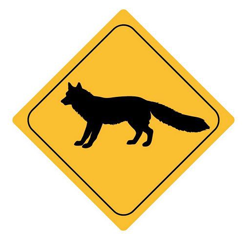 Aufkleber Sticker Achtung Fuchs Autoaufkleber