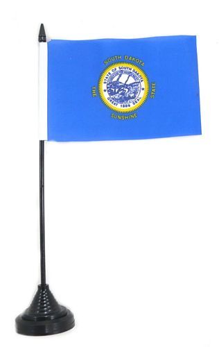 Fahne / Tischflagge USA - South Dakota NEU 11 x 16 cm Fahne