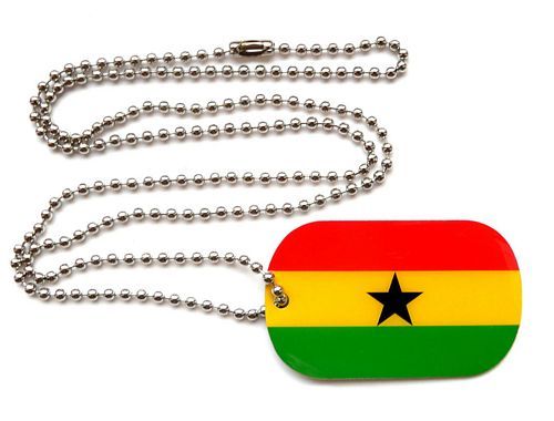 Dog Tag Fahne Ghana
