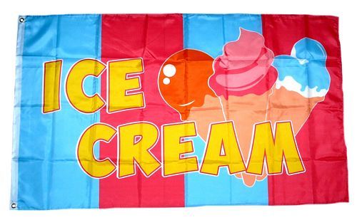 Fahne / Flagge Ice Cream Eis 90 x 150 cm