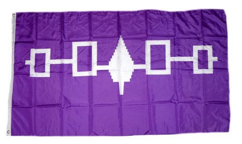Fahne / Flagge Indianer - Irokesen Bund 90 x 150 cm