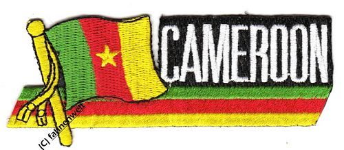 Fahnen Sidekick Aufnäher Kamerun