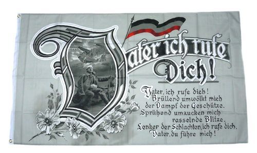 Fahne / Flagge Vater ich rufe Dich Kaiserreich 90 x 150 cm