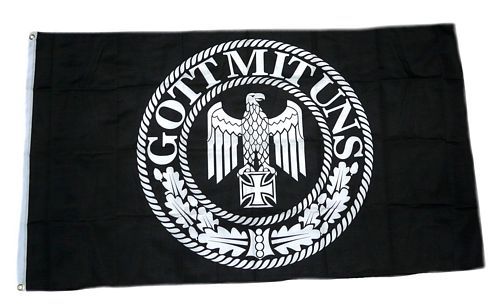 Fahne / Flagge Gott mit uns Kaiserreich, Deutschland, Historisches