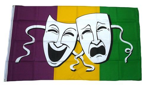 Fahne / Flagge Comedy & Tragedy 90 x 150 cm