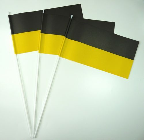 Papierfahnen schwarz / gelb