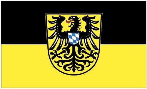 Schlüsselanhänger Flagge Fahne Landshut Alu 40 x 57 mm 