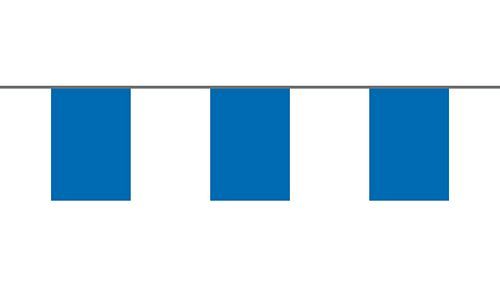 Flaggenkette Einfarbig Blau 6 m
