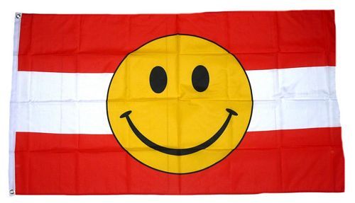 Fahne / Flagge Österreich Smile 90 x 150 cm