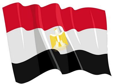 Fahnen Aufkleber Sticker Ägypten wehend
