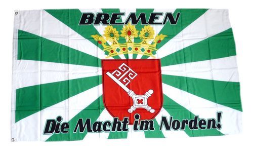 Fahne / Flagge Bremen - Macht im Norden 90 x 150 cm