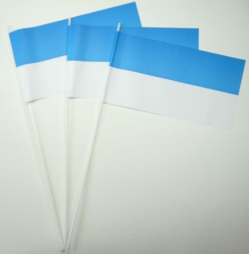 10 Papierfähnchen blau / weiß Papierfahnen Fahne Flagge