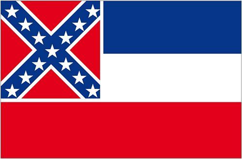 Fahnen Aufkleber Sticker USA - Mississippi