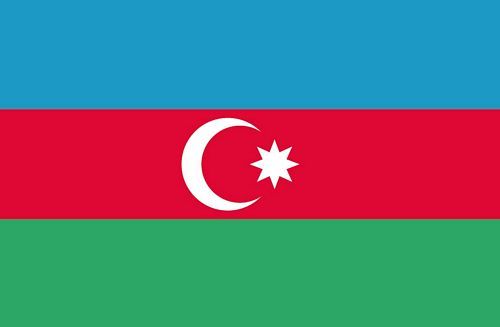 Fahnen Aufkleber Sticker Aserbaidschan