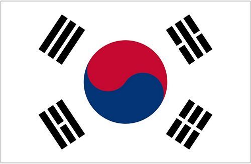 Fahnen Aufkleber Sticker Südkorea