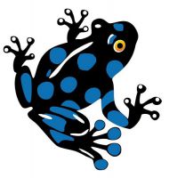 Aufkleber Sticker Frosch schwarz blau Autoaufkleber Aufkleber Sticker Frosch schwarz blau Autoaufkleber