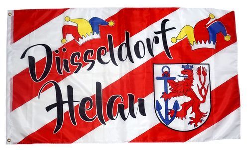Fahne / Flagge Düsseldorf Helau Karneval Fasching 90 x 150 cm