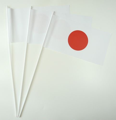 10 Papierfähnchen Japan Papierfahnen Fahne Flagge