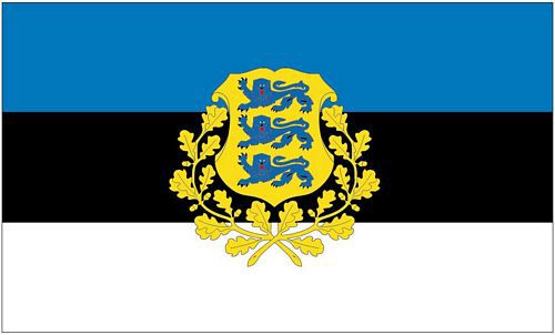 Flagge / Fahne Estland Wappen Hissflagge 90 x 150 cm