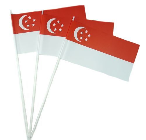 Papierfahnen Singapur