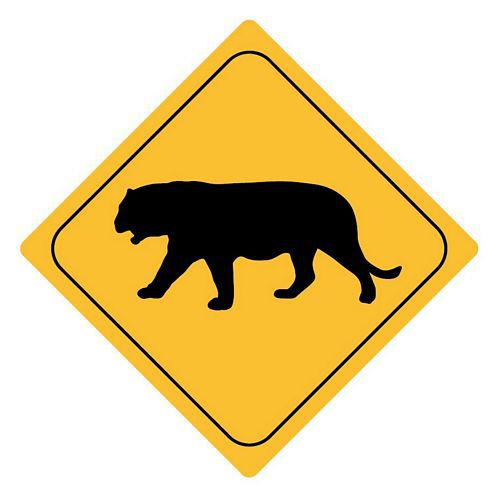 Aufkleber Sticker Achtung Tiger Autoaufkleber