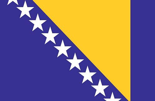 Fahnen Aufkleber Sticker Bosnien Herzegowina