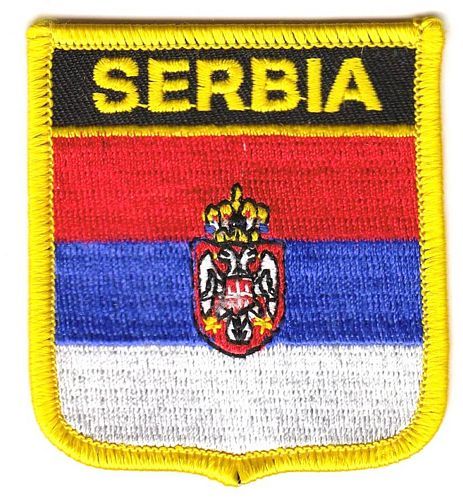 Wappen Aufnäher Fahne Serbien Wappen