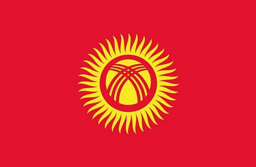 Fahnen Aufkleber Sticker Kirgistan