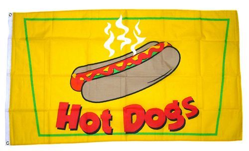 Fahne / Flagge Hot Dogs 90 x 150 cm