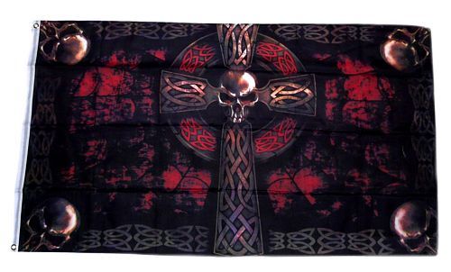 Fahne / Flagge Totenkopf Kreuz 90 x 150 cm