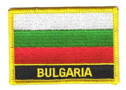 Fahnen Aufnäher Bulgarien Schrift