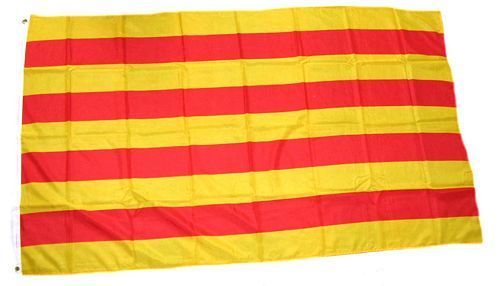 Fahne Flagge Spanien mit Wappen 30x45 cm mit Stab 